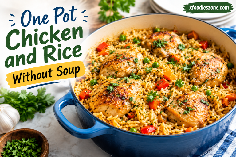 One Pot Chicken and Rice Without Soup