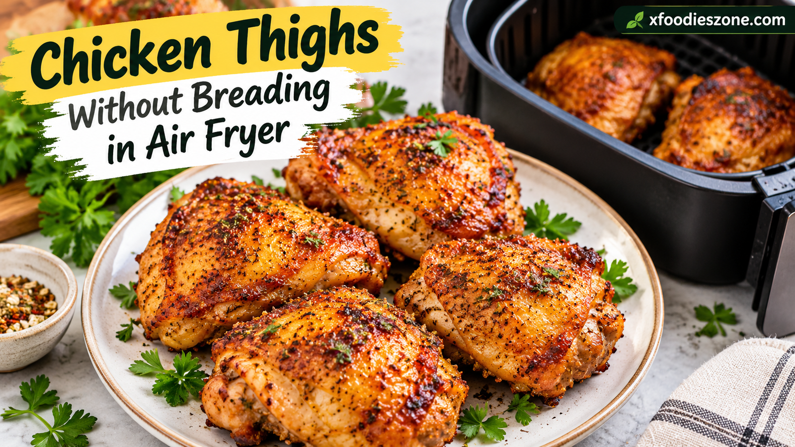 Chicken Thighs Without Breading in Air Fryer