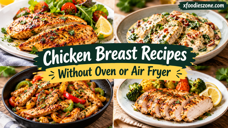 Chicken Breast Recipes Without Oven or Air Fryer: Easy Stovetop Meals