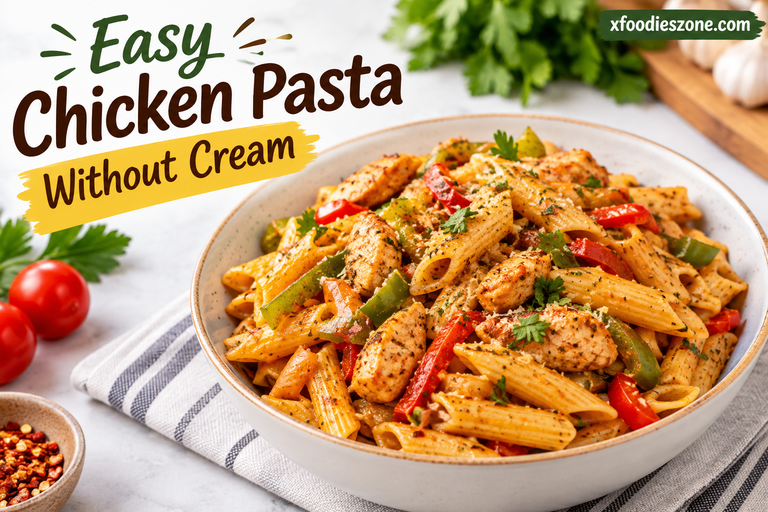 Easy Chicken Pasta Without Cream: A Simple, Creamy-Tasting Dinner