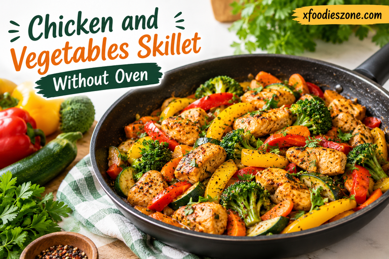 Chicken and Vegetables Skillet Without Oven
